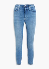 FRAME - Le One cropped high-rise skinny jeans - Blue - 0