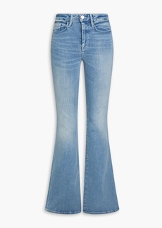 FRAME - Le One Flare faded mid-rise flared jeans - Blue - 2