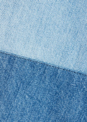 FRAME - Le Original distressed patchwork high-rise straight-leg jeans - Blue - 26