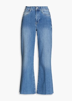 FRAME - Le Palazzo faded high-rise wide-leg jeans - Blue - 23