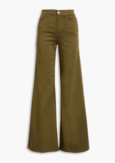 FRAME - Le Palazzo high-rise wide-leg jeans - Green - 25