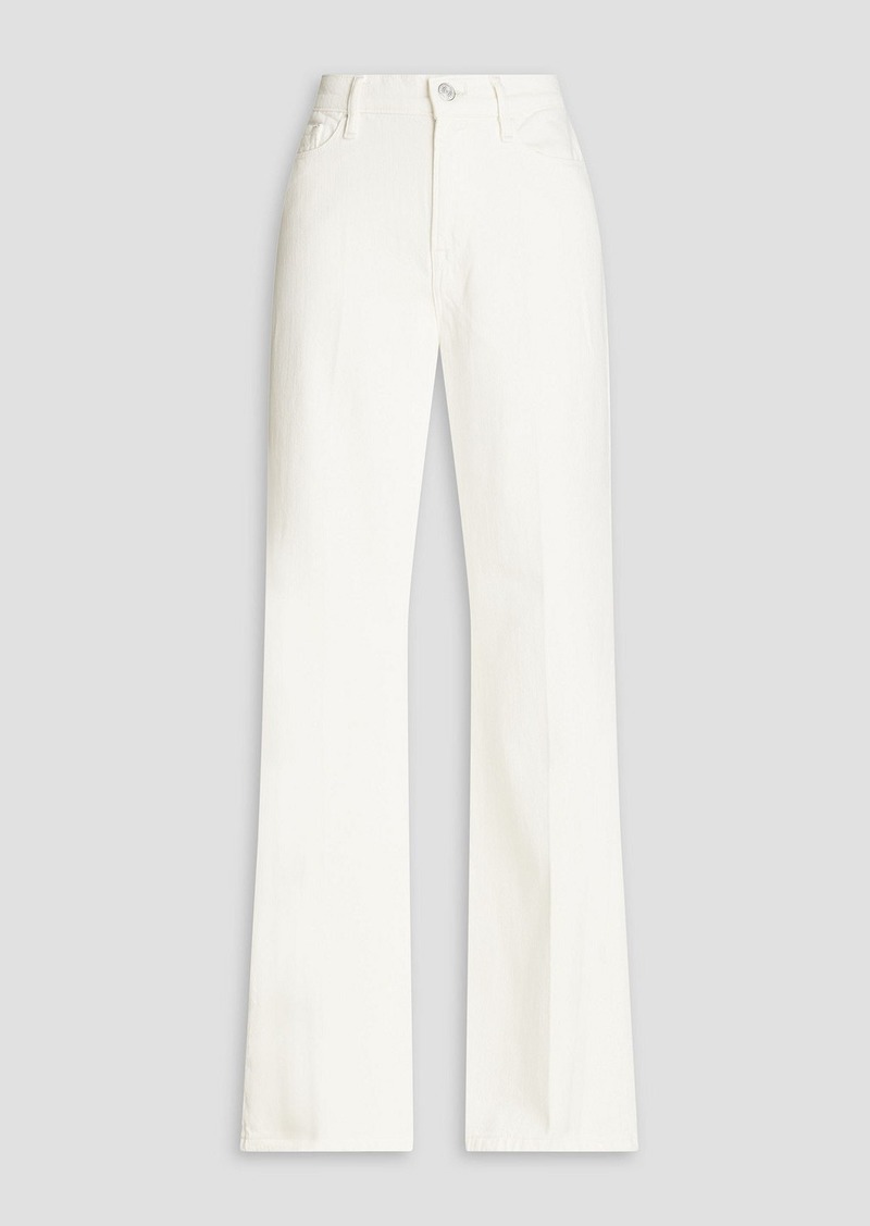 FRAME - Le Palazzo high-rise wide-leg jeans - White - 26