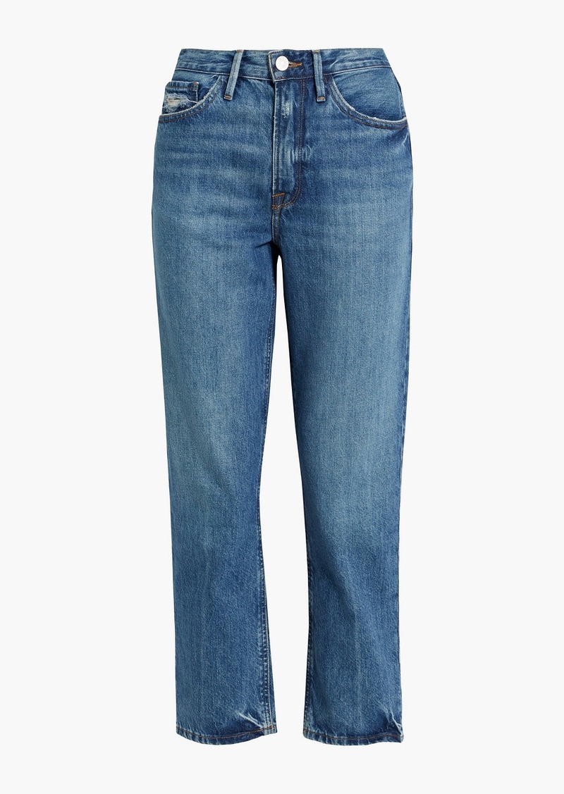 FRAME - Le Piper high-rise straight-leg jeans - Blue - 31