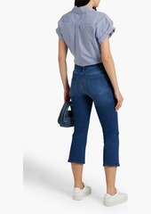 FRAME - Le Pixie Crop Mini Boot cropped high-rise bootcut jeans - Blue - 24