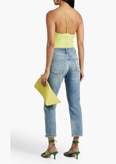 FRAME - Le Pixie Slouch faded low-rise straight-leg jeans - Blue - 25