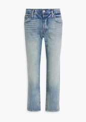 FRAME - Le Pixie Slouch faded low-rise straight-leg jeans - Blue - 25