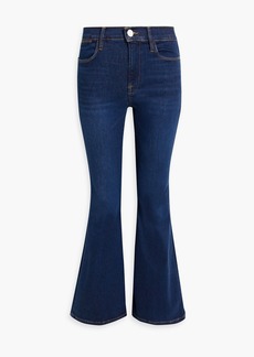 FRAME - Le Pixie Sylvie cropped high-rise flared jeans - Blue - 28