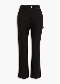 FRAME - Le Slouch cotton-canvas straight-leg pants - Black - 24