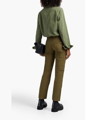 FRAME - Le Slouch cotton-canvas straight-leg pants - Green - 26