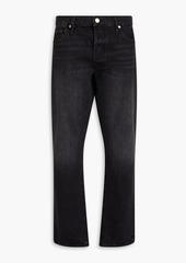 FRAME - Le Slouch distressed straight-leg jeans - Black - 30