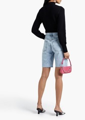 FRAME - Le Slouch frayed denim shorts - Blue - 24