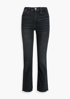FRAME - Le Super High high-rise straight-leg jeans - Gray - 23