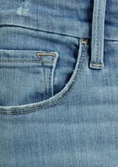 FRAME - Le Super High Mini Boot high-rise distressed bootcut jeans - Blue - 24