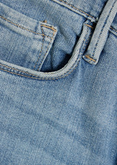 FRAME - Cropped distressed high-rise slim-leg jeans - Blue - 25