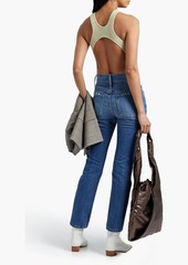 FRAME - Le Sylvie distressed high-rise straight-leg jeans - Blue - 25