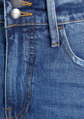 FRAME - Le Sylvie distressed high-rise straight-leg jeans - Blue - 25
