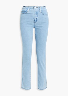 FRAME - Le Sylvie Slender high-rise straight-leg jeans - Blue - 23