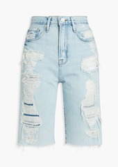 FRAME - Le Vintage Bermuda distressed denim shorts - Blue - 24