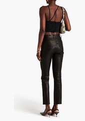 FRAME - Leather slim-leg pants - Black - 24