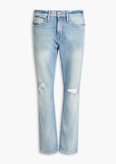 FRAME - L'Homme skinny-fit distressed denim jeans - Blue - 29