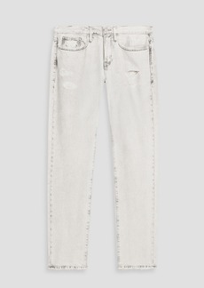 FRAME - L'Homme slim-fit distressed denim jeans - Gray - 32
