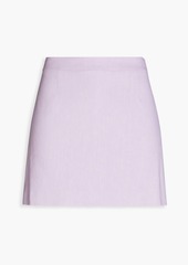 FRAME - Linen-blend twill mini skirt - Purple - US 6