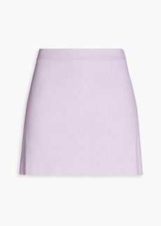 FRAME - Linen-blend twill mini skirt - Purple - US 2