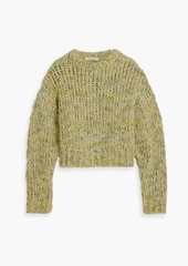 FRAME - Marled alpaca-blend sweater - Green - M
