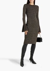 FRAME - Metallic ribbed-knit dress - Black - XS