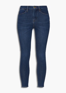 FRAME - Le High Skinny cropped high-rise skinny jeans - Blue - 23