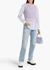 FRAME - Open-knit cotton vest - Purple - M