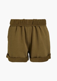 FRAME - Organic French Pima cotton-terry shorts - Green - XS