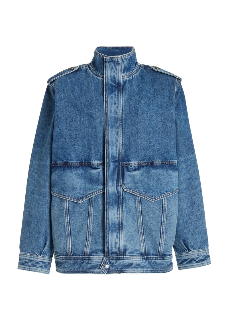 FRAME - Oversized Denim Jacket - Blue - L - Moda Operandi