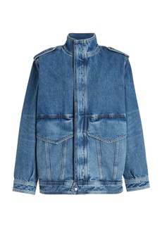 FRAME - Oversized Denim Jacket - Blue - S - Moda Operandi