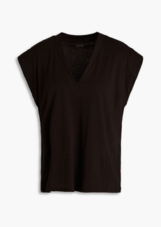 FRAME - Pima cotton-jersey T-shirt - Brown - XS