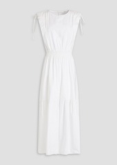 FRAME - Tiered cotton-poplin midi dress - White - M