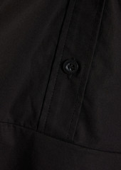 FRAME - Pleated cotton-poplin mini dress - Black - XXS