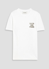 FRAME - Printed cotton-jersey T-shirt - White - S