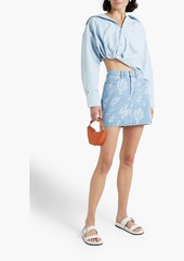 FRAME - Printed denim mini skirt - Blue - 26