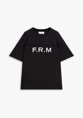 FRAME - Printed jersey T-shirt - Black - XS