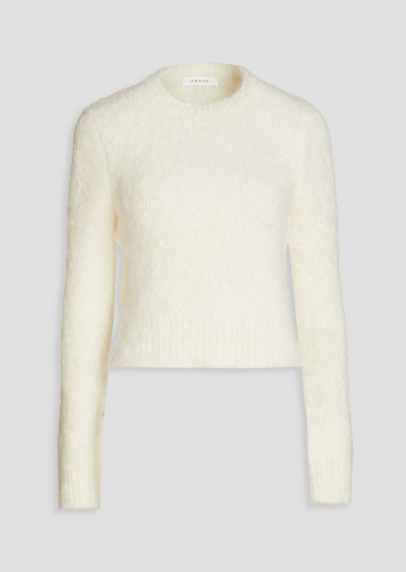 FRAME - Ribbed alpaca-blend sweater - White - XS