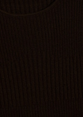 FRAME - Ribbed cashmere-blend midi dress - Brown - S