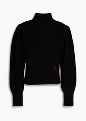 FRAME X CLAUDIA SCHIFFER - Ribbed cashmere turtleneck sweater - Black - M