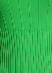 FRAME - Ribbed-knit midi dress - Green - M