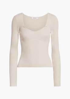 FRAME - Ribbed-knit top - White - S