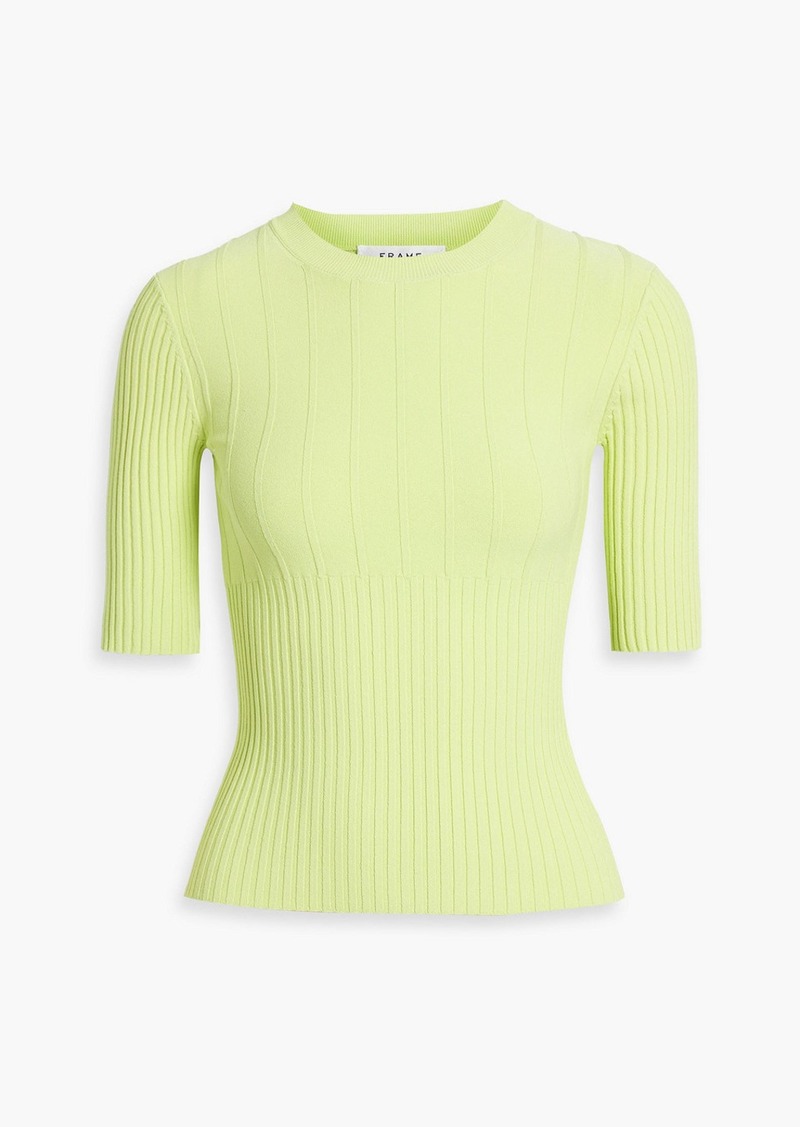 FRAME - Ribbed-knit top - Yellow - L
