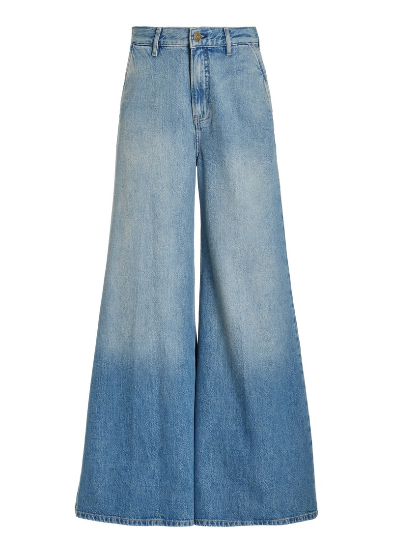 FRAME - Rigid High-Rise Extra-Wide Jeans - Medium Wash - 24 - Moda Operandi
