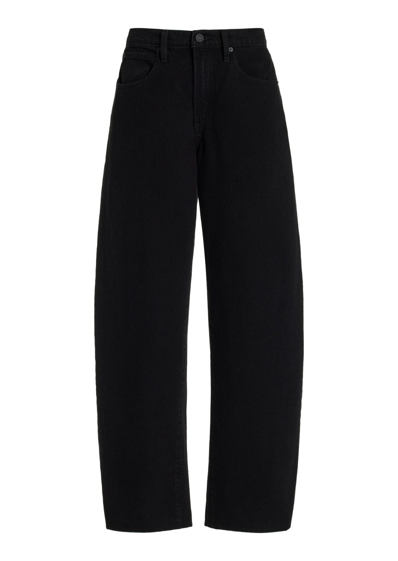 FRAME - Rigid Low-Rise Barrel Jeans - Black - 31 - Moda Operandi