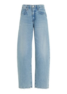 FRAME - Rigid Low-Rise Barrel Jeans - Blue - 28 - Moda Operandi