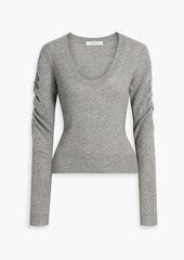 FRAME - Ruched cashmere sweater - Gray - L